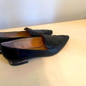 Franco Sarto black leather flats